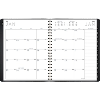 2026 AT-A-GLANCE Contemporary 8.25" x 11" Weekly & Monthly Planner, Faux Leather Cover, Black (70-950X-05-26)