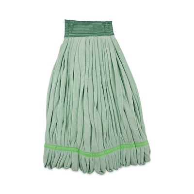 Boardwalk Microfiber Looped-End Wet Mop Head, Large, Green, 12/Carton (BWKMWTLGCT)