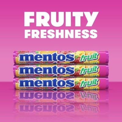 Mentos® Chewy Fruit Tablets, 15 Packs/Box