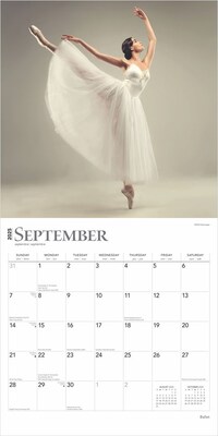 2025 BrownTrout Ballet 12" x 12" Monthly Square Wall Calendar (9781975474485)