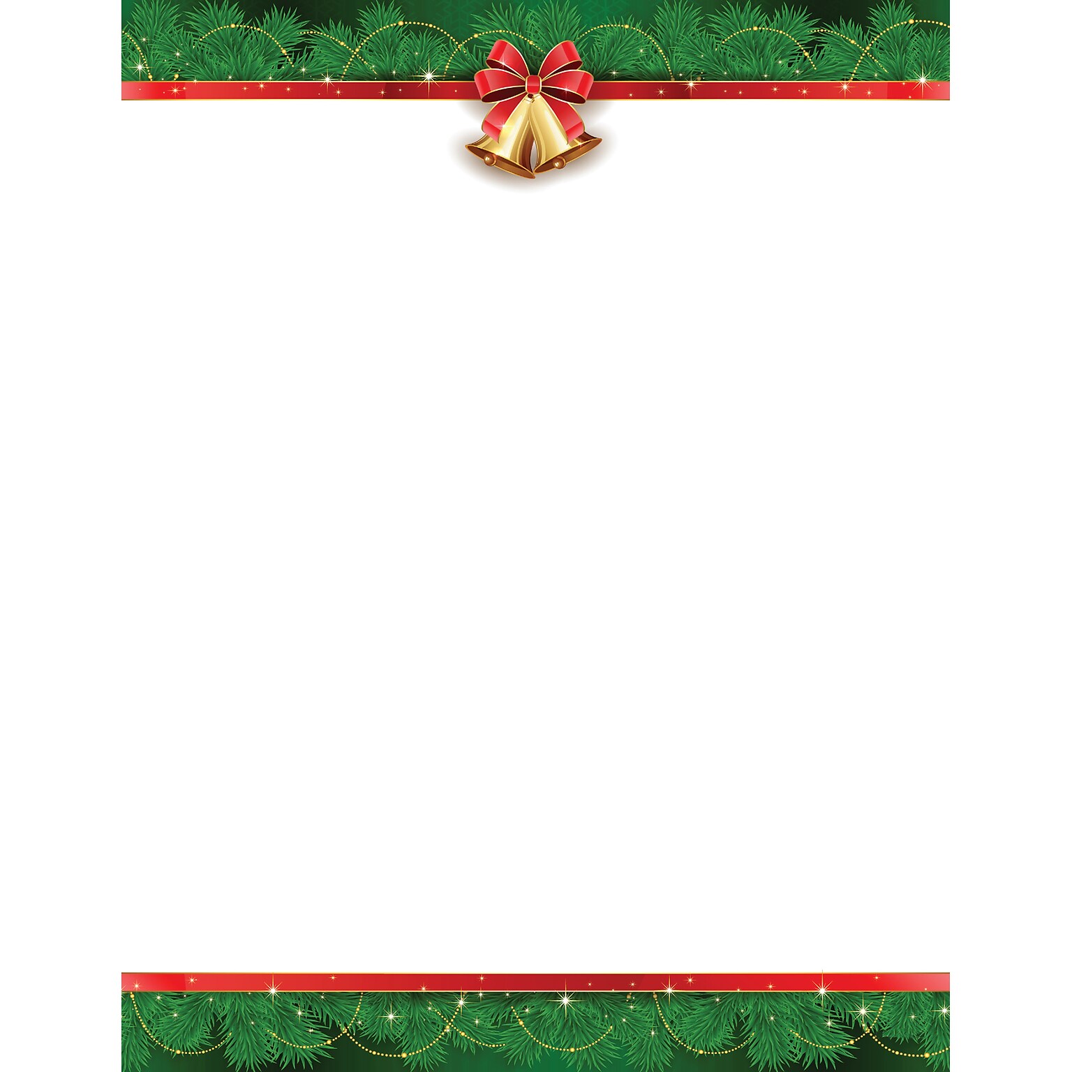 Great Papers! Holiday Stationery Letterhead Holiday Bells , Multicolor, 50 sheets (2024029)