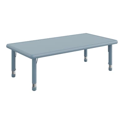 Flash Furniture Wren Rectangular Activity Table, 24 x 48, Height Adjustable, Dusty Blue (YUYCX012RECTDTB)
