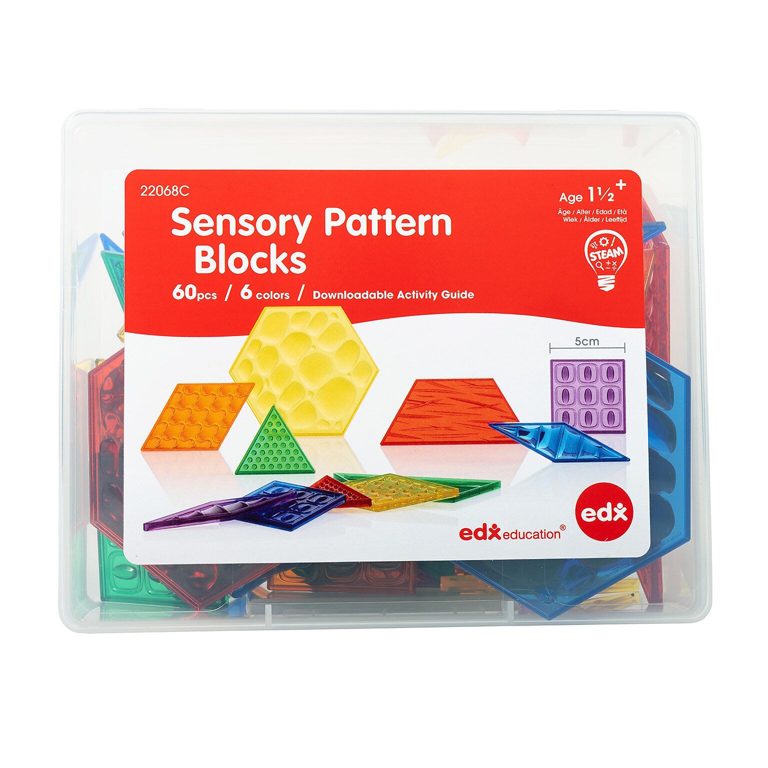 Edx Education Translucent Sensory Pattern Blocks (CTU22068)