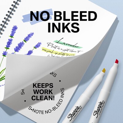 Sharpie S-Note Creative Permanent Marker, Chisel Tip, Assorted Colors, 12/Pack (2117329/2158060)