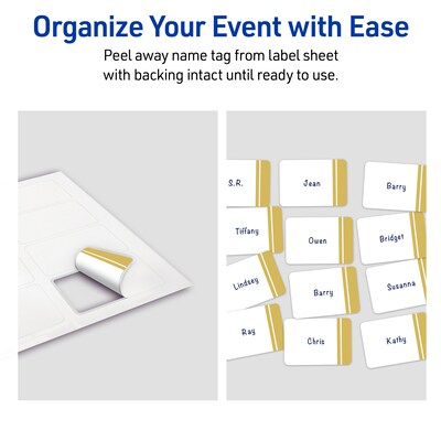 Avery Laser/Inkjet Rectangle Multipurpose Labels, 2-1/3" x 3-3/8", White, 80/Pack (S00-EY4)