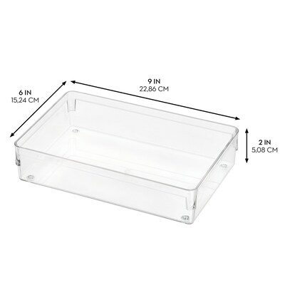 iDesign 2-Piece Plastic Drawer Orangizer, Clear (28032M2)