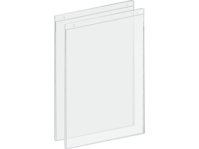 Azar Wall Sign Holder, 11 x 17, Clear Acrylic, 2/Pack (162708-2PK)