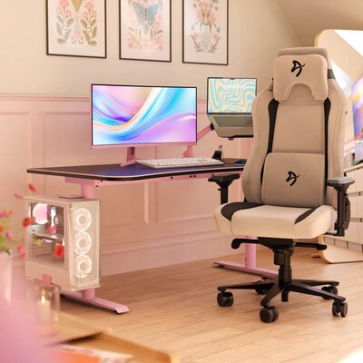 Arozzi Arena Gaming Desk, Pink (ARENANAPNK)