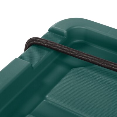 Remington Store-It-All 19 Gal. Storage Container with Latching Lid, Plastic, Black & Green, 4/Pack (296700)