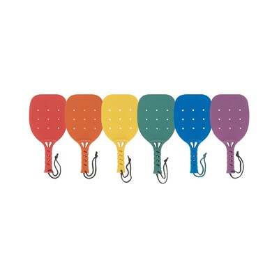 Champion Sports Plastic Paddleball Rackets, Assorted Colors, 6/Set (CHSMRSET)