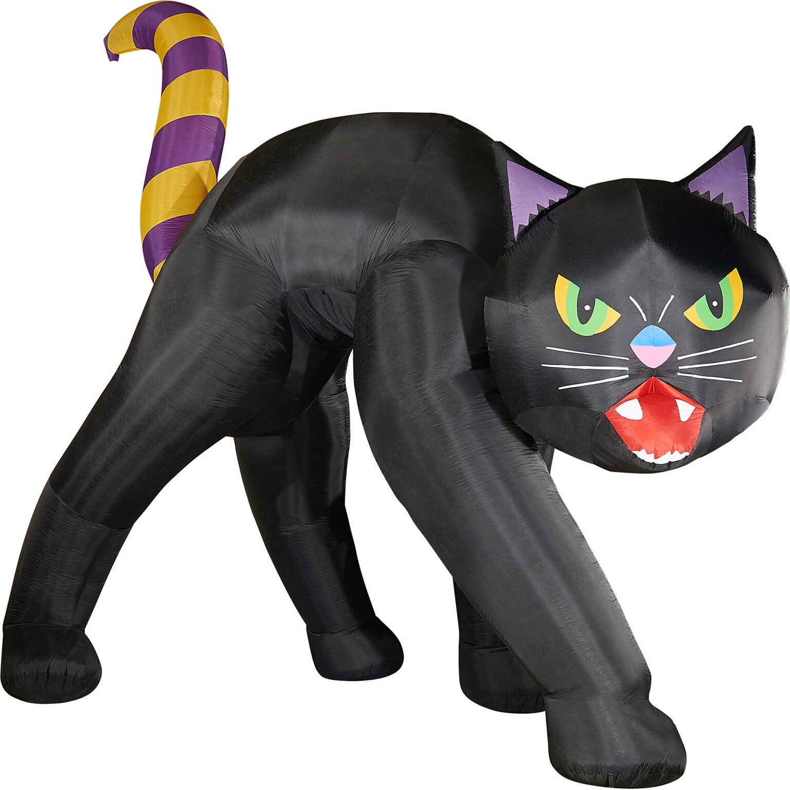 Haunted Hill Farm 20 Outdoor Inflatable Black Cat with Lights (HIBCAT201-L)