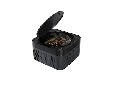 Emerson Home Theater Portable LCD Projector with Built-In DVD Player and Projector Screen, Black (EVP-2503C)