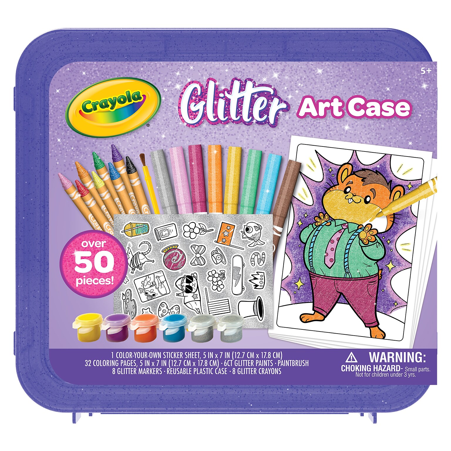 Crayola Glitter Art Case, 57/Pack (BIN041256)