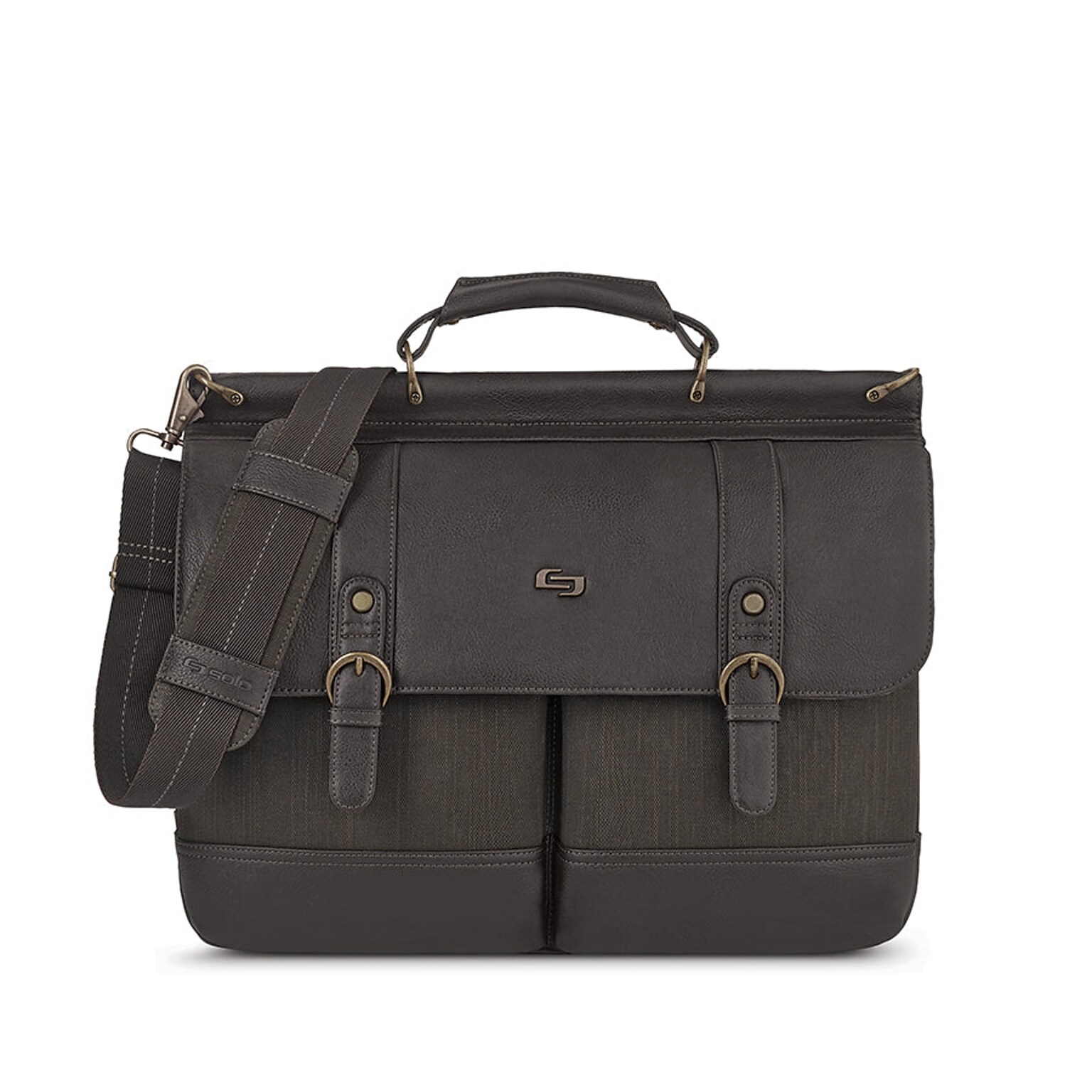 Solo New York Thompson Briefcase, Brown (EXE336-3U2)