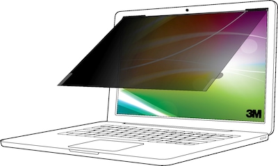 3M Bright Screen Privacy Filter for 15.6 Laptop, (16:9) (BP156W9B)