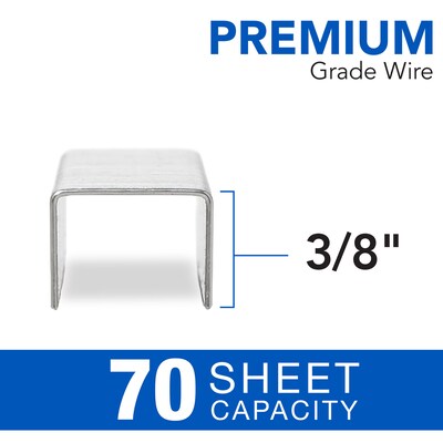 Swingline Optima High Capacity 3/8" Length High Capacity Staples, Full Strip, 2500/Box (35550)