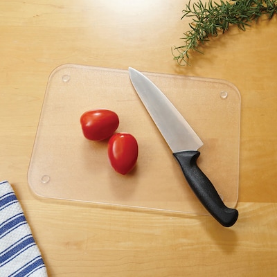 Better Houseware 8 in. x 12 in. Acrylic Cutting Board, Silver (BTH3448)