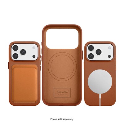 SaharaCase Indy Series MagSafe Compatible Phone Case for iPhone 17 Pro, Shock Absorbing, Canyon Brown (CP00985)