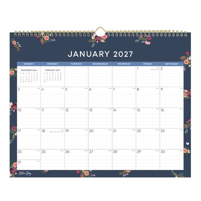 2027 Blue Sky Ashlyn Navy 15 x 12 Monthly Wall Calendar (148617-27)