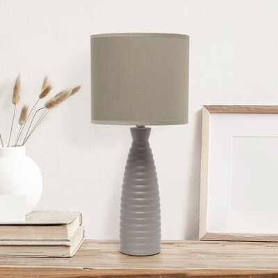 Simple Designs Alsace Bottle Table Lamp, Taupe (LT2076-TAU)