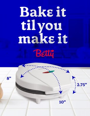 Betty Crocker 8-Inch Travel Size Pizza Maker Plus, White (BC-4959CW)