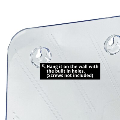 Azar 8.5" x 11" Brochure Holder, Desktop/Countertop, Vertical/Horizontal, Acrylic, Clear, 2/Pack (252387-2PK)