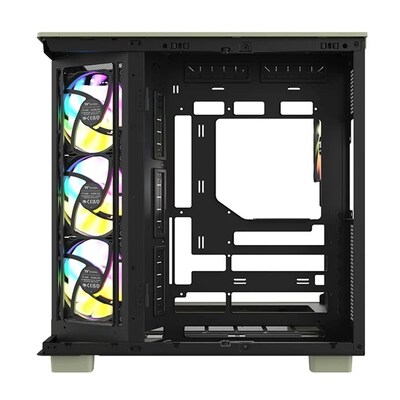 Thermaltake View 380 XL ATX Mid-Tower Computer Case, Matcha Green (CA-11E-00MEWN-WS)