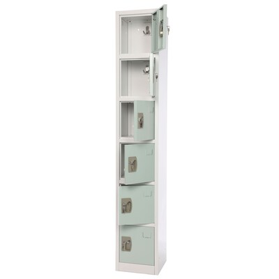 AdirOffice 72" 6-Tier Misty Green Storage Locker (ADI629-206-MGRN)