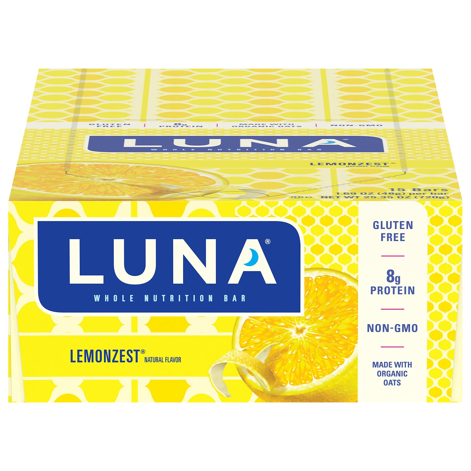 Luna Gluten Free Lemon Zest Nutrition Bar, 1.69 oz., 15 Bars/Box (CCC210004)