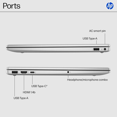 HP 15.6" Touchscreen Laptop, AMD Ryzen 3 7320U, 8GB RAM, 256GB SSD, Windows 11 Home (B8QH9UA)