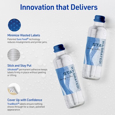 Avery Rectangle Laser Multipurpose Labels, 4.75" x 7.75", White, 200/Box (19479399363)