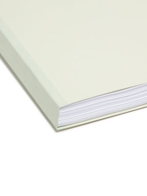 Smead Heavy Duty File Folder, 1/3-Cut Tab, 1" Expansion, Letter Size, Gray/Green, 25/Box (13230)