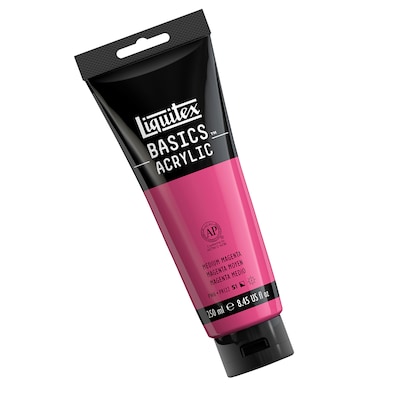 Liquitex BASICS Acrylic Paint Tube, Medium Magenta, 250 mL (LIQ4385500)