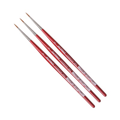 da Vinci COSMOTOP-SPIN Watercolor Synthetic Silkpainting Round Brush, 3 /Pack (DVXVA55801-3)