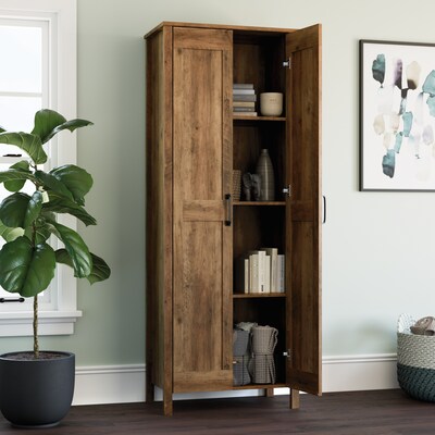 Sauder Select 72"H Storage Cabinet with 3 Shelves, Rural Pine (427958)