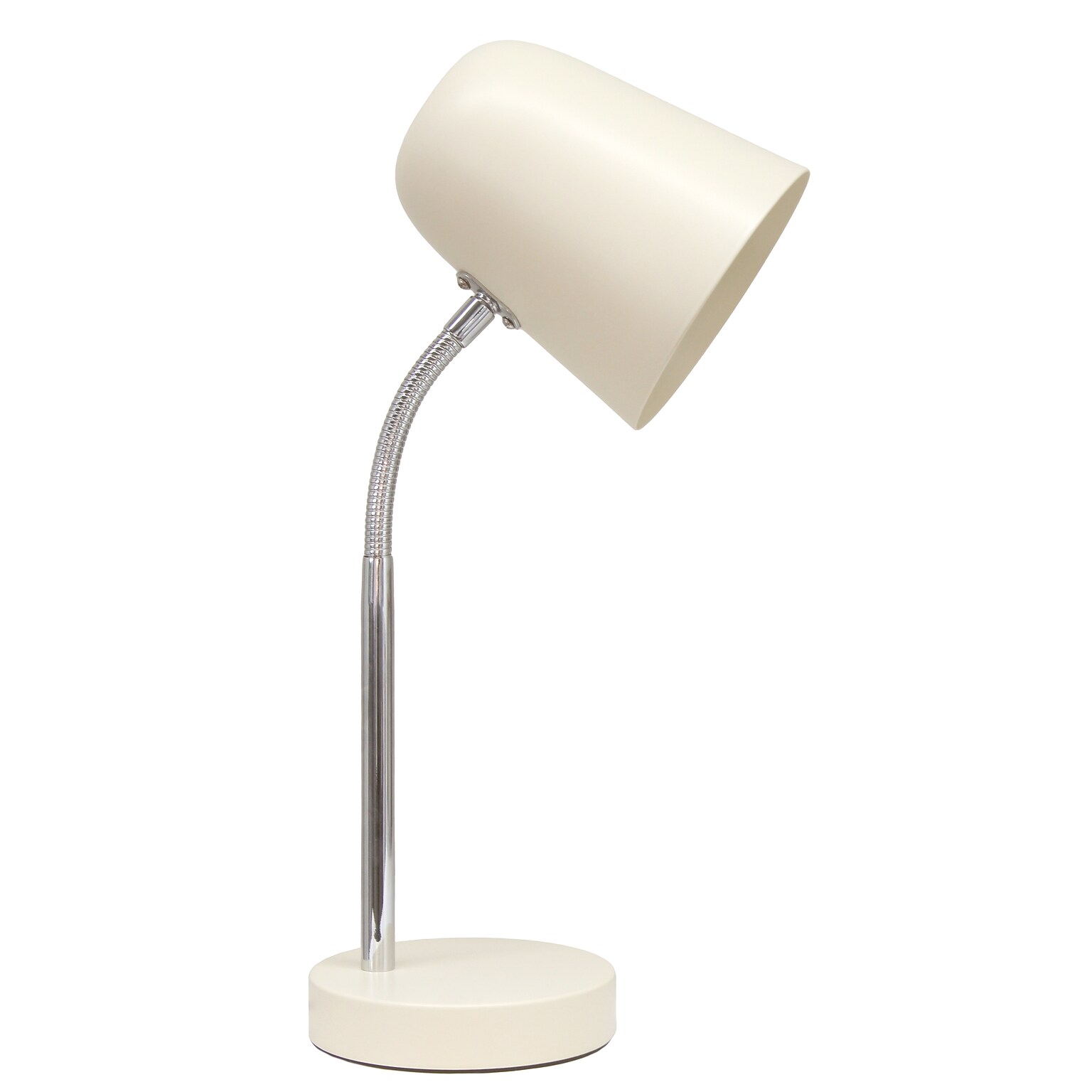 Simple Designs Sleek Essentials LED Desk Lamp, 15.28, Cream (LD1075-CRM)