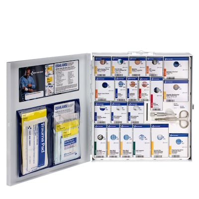 SmartCompliance Food Service Metal First Aid Cabinet without Medication, ANSI Class A, 50 People, 261 Pieces (746006-021)