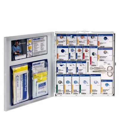 SmartCompliance Food Service Metal First Aid Cabinet without Medication, ANSI Class A, 50 People, 261 Pieces (746006-021)