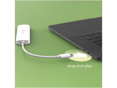 j5create Eco-Friendly 4-Port USB Type-C Hub, Pure White (JCH345EW)