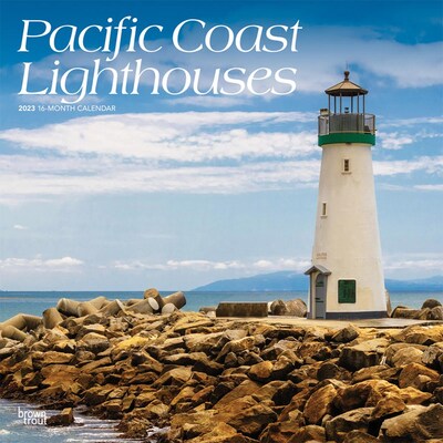 2023 BrownTrout Pacific Coast Lighthouses 12 x 12 Monthly Wall Calendar (9781975452063)