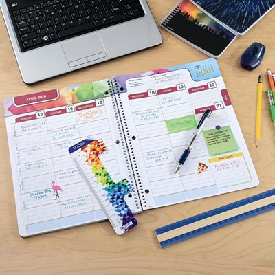 2025-2026 Global Printed Products Rainbow Silhouette 8.5" x 11" Academic Weekly & Monthly Planner,  Paper Cover