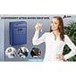 AdirOffice Large Wall Mounted Drop Box with Suggestion Cards, Combination Lock, Blue (631-04-BLU-KC-PKG)