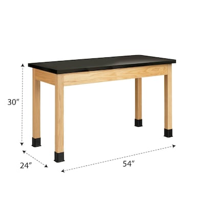Diversified Woodcrafts Perpetulab Rectangular Science Lab Table, 54 x 24, Oak (P7202BK30N)