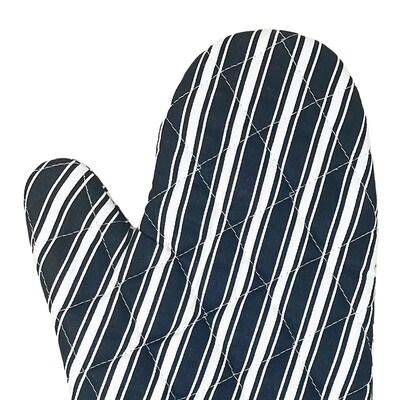 Better Houseware Striped Oven Mitt, Black (BTH1684E)