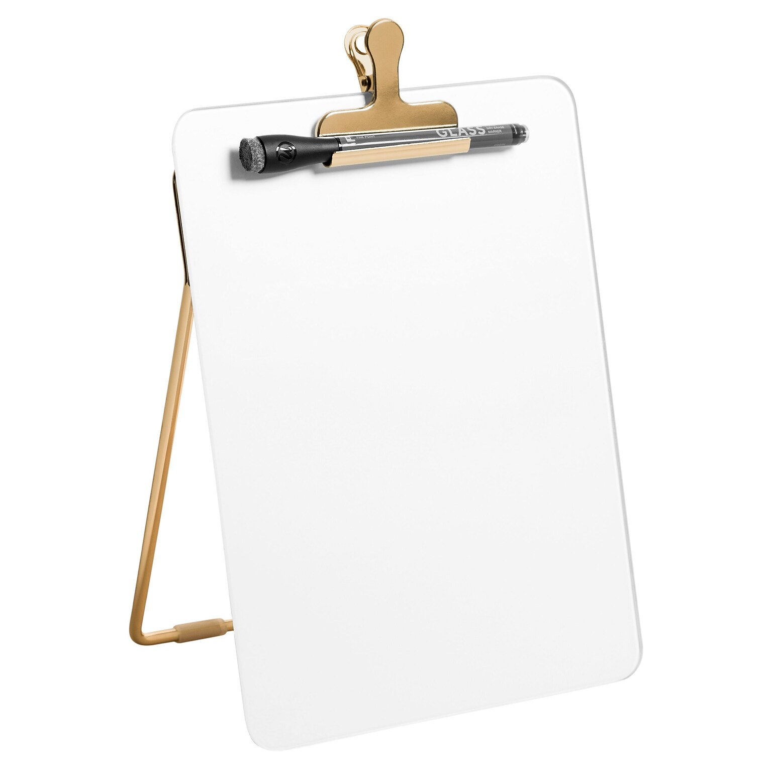 U Brands Glass Dry-Erase Whiteboard Easel, 11 x 8.5 (4974A01-06)