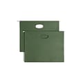 Smead 100% Recycled Hanging File Jacket, 3 1/2 Expansion, Letter Size, Standard Green, 10/Box (6422