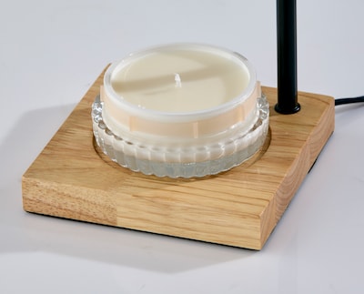 Simplee Adesso Ridgley Candlewarmer 13.25" Halogen Table Lamp, Black (SL1190-01)