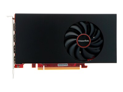 VisionTek AMD Radeon RX 550 4M PCI Express 3.0 4GB GDDR5 Graphics Card, 1500MHz, Black (901458)