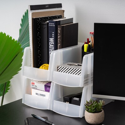 Iris Medium Modular Stacking Storage Box, Clear (200528)