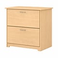 Bush Furniture Cabot 2-Drawer Lateral File Cabinet, Letter/Legal, Natural Maple, 31 (WC31680)